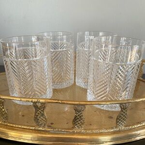 Ralph Lauren Herringbone Crystal Old Fashioned glassware